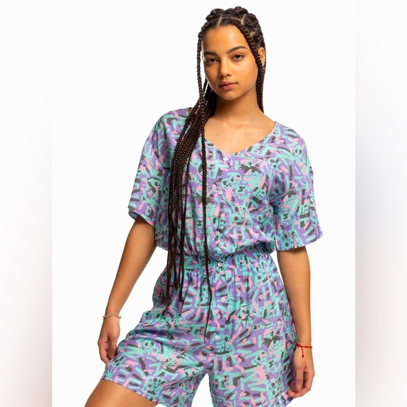 Quiksilver Pants - Quiksilver x Stranger Things Women's Lenora Romper XS